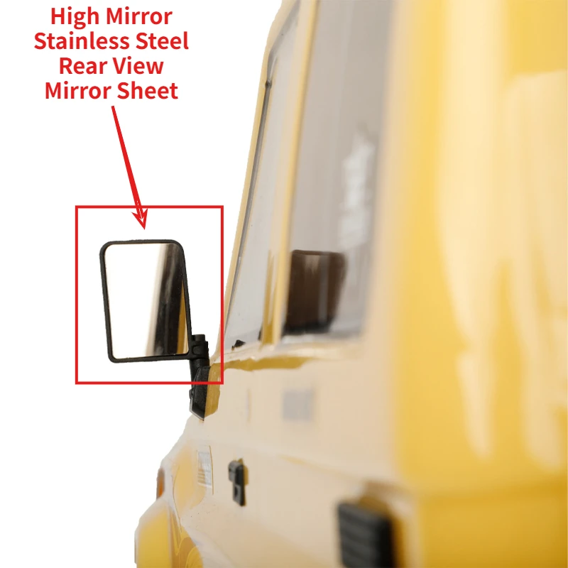 RC Crawler Upgrade Part High Mirror Stainless Steel Rear View Mirror Sheet For 1/10 RGT LC76/71 Off-road Custom Size Accessory