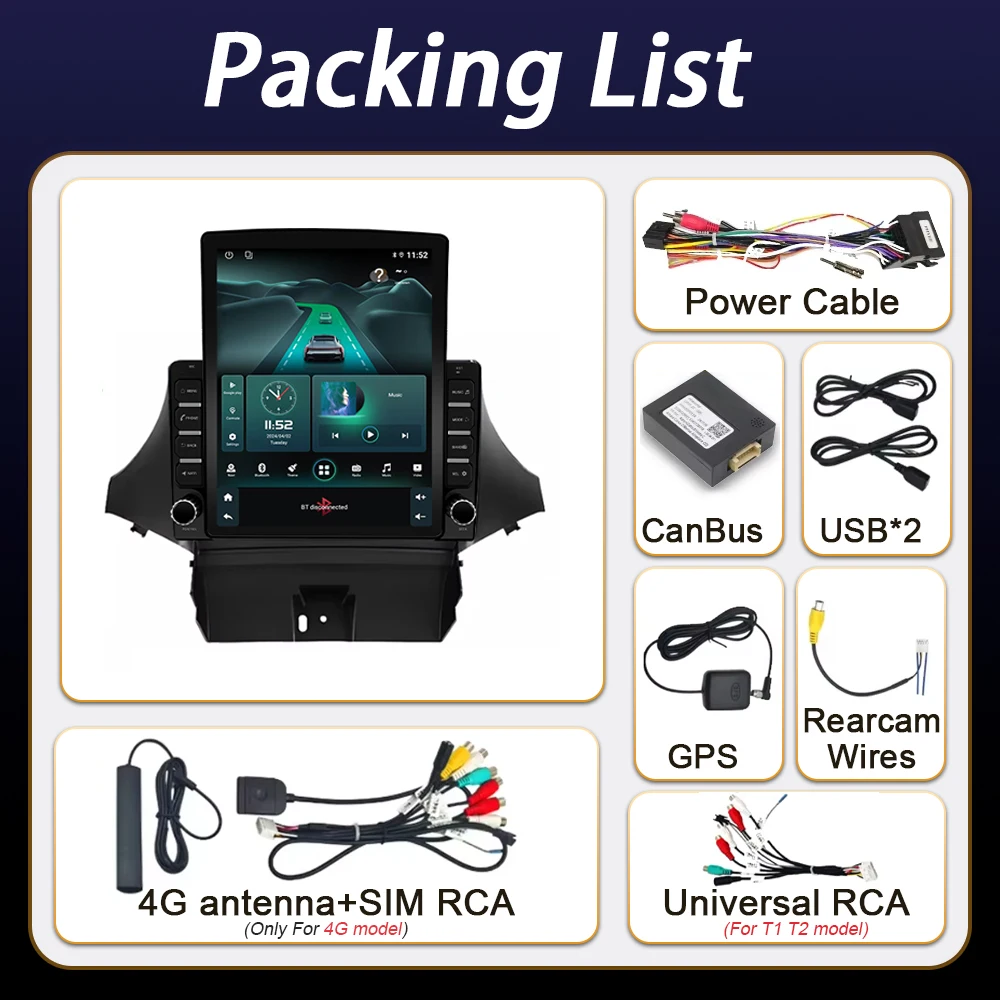 Android Carplay Car Radio For Chevrolet Orlando 2010-2018 Radio Samochodowe Bluetooth carplay GPS Navigation 2Din DVD Head Unit