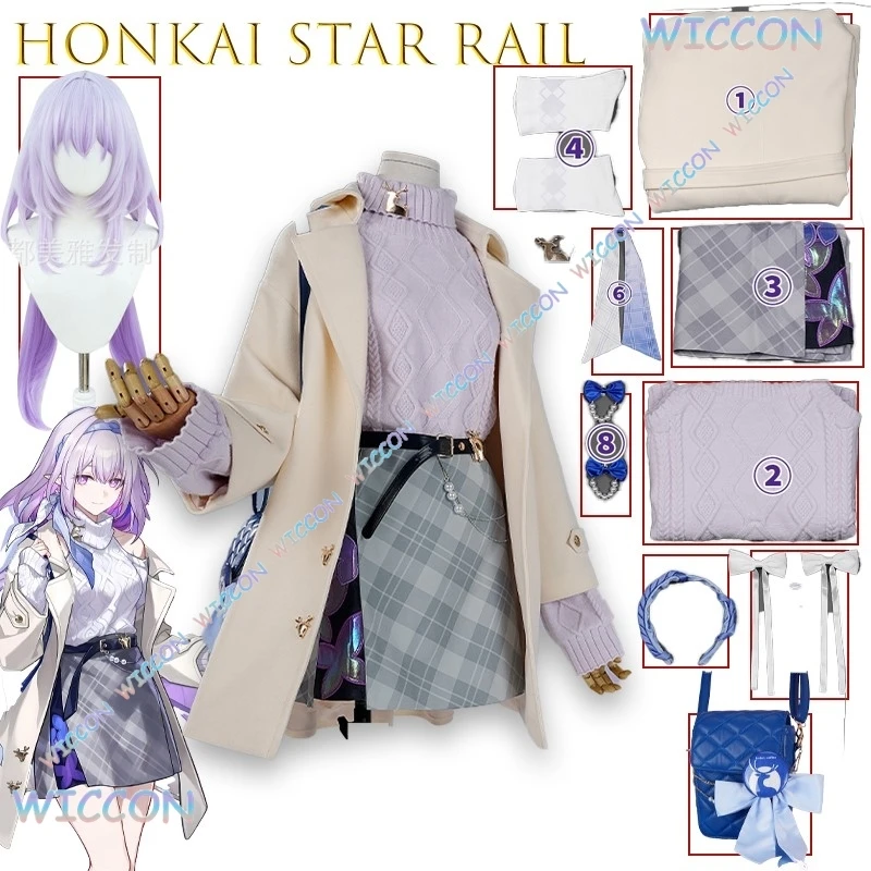

Cos Honkai Star Rail касторический кроссовер косплей костюм для женщин ретро минималистичный стиль легкий модный наряд на каждый день