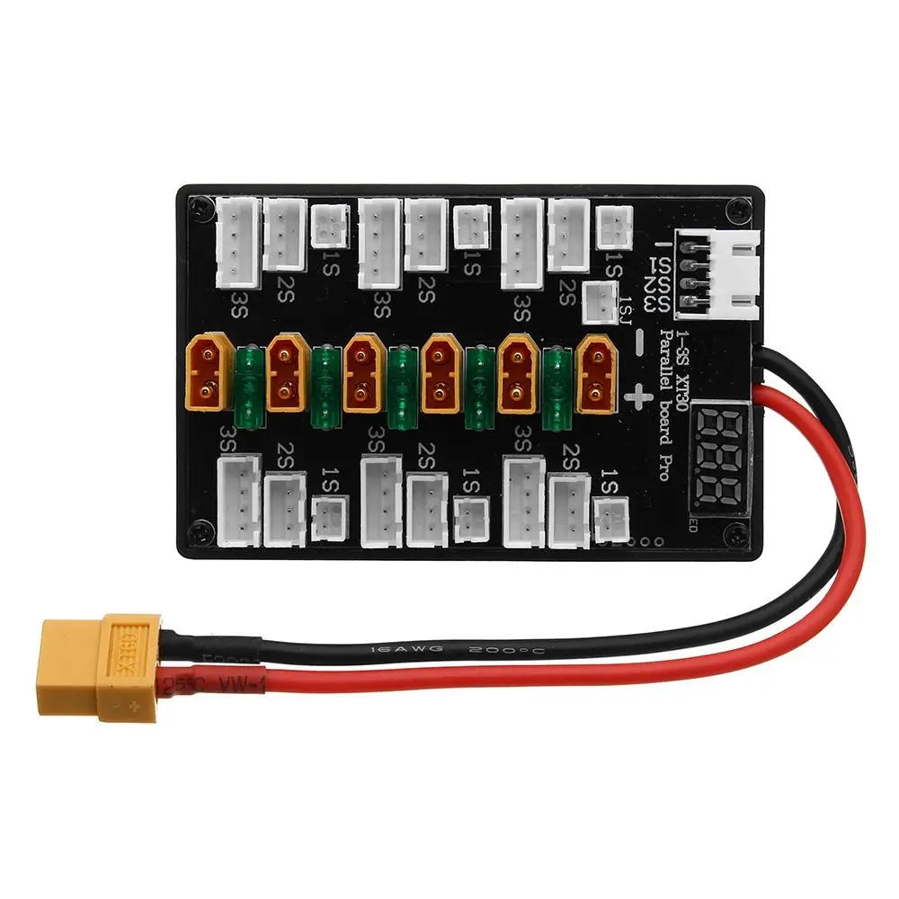 

XT30 Plug Lithium Battery Charger 1S-3S Parallel Connection Parallel Charging Board Plastic for IMAX B6 Balance Charger
