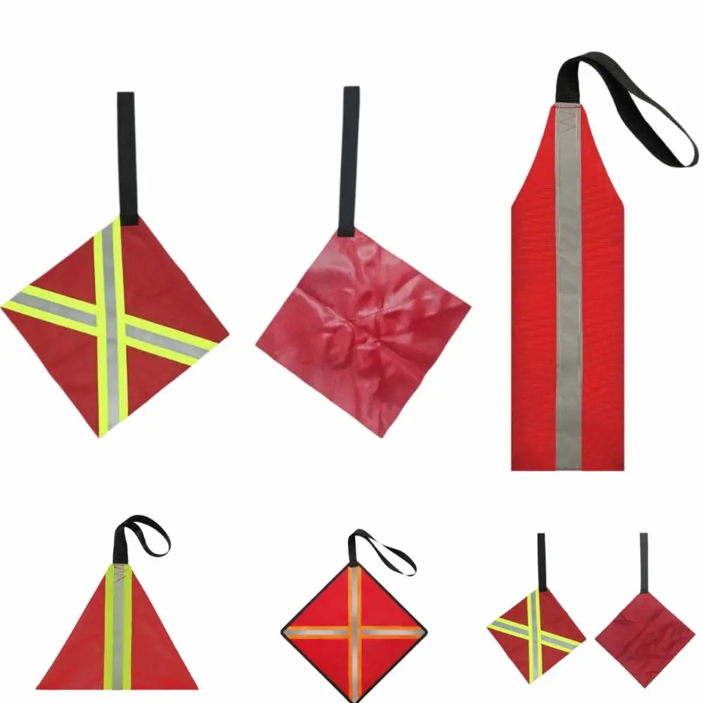 Reflective Strips Safety Travel Flag Oxford Fabric Water-Resistant Kayak Safety Flag Red Better Quality Reflective Safety Flag