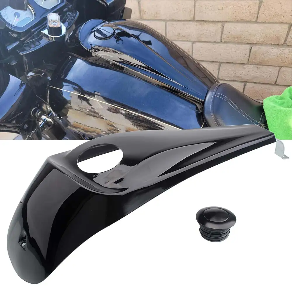 

Motorcycle Dash Fuel Tank Console Trim Panel Kit Oil Gas Tank Cover Cap For Harley Street Road Glide Touring FLHT FLHX 2008-23