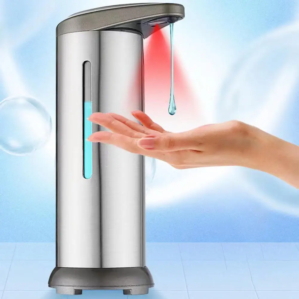 280ML Automatic Liquid Soap Dispenser Touchless Sensor Bathroom Smart Foam Machine Infrared Liquid Soap Dispenser Pump Container