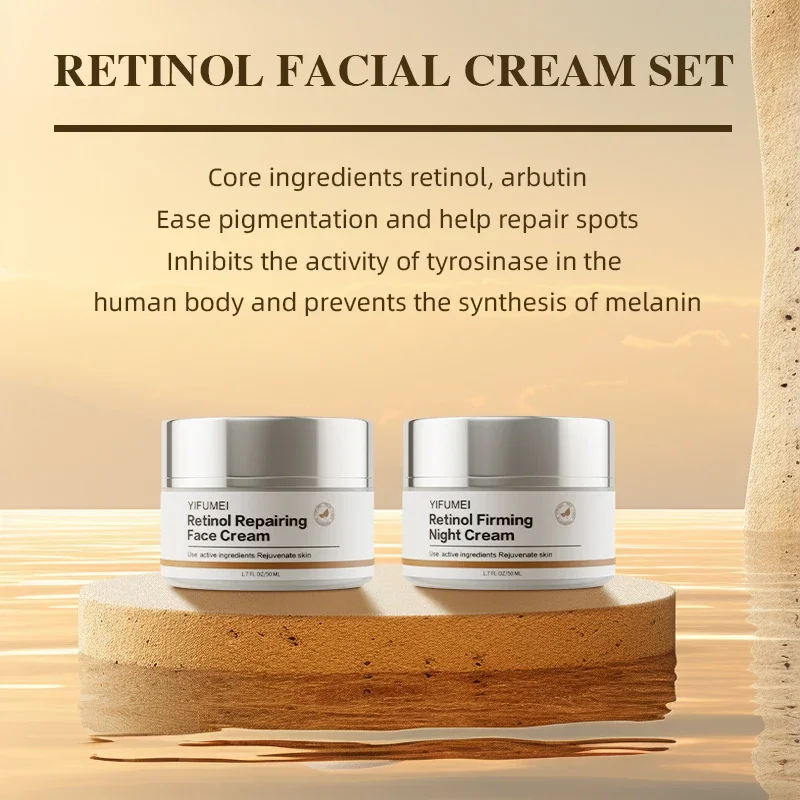 Retinol Cream for Face Day and Night Face Lotion for Women and Men -  Moisturizing Anti-aging Facial Whitening Skin Care Sets