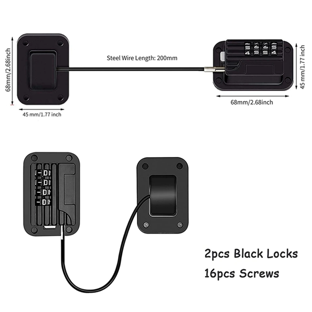 

Набор из 4 кодовых замков для холодильника, замок для холодильника для безопасного хранения детских вещей, замки для шкафов и окон, детский дверной замок-AT30