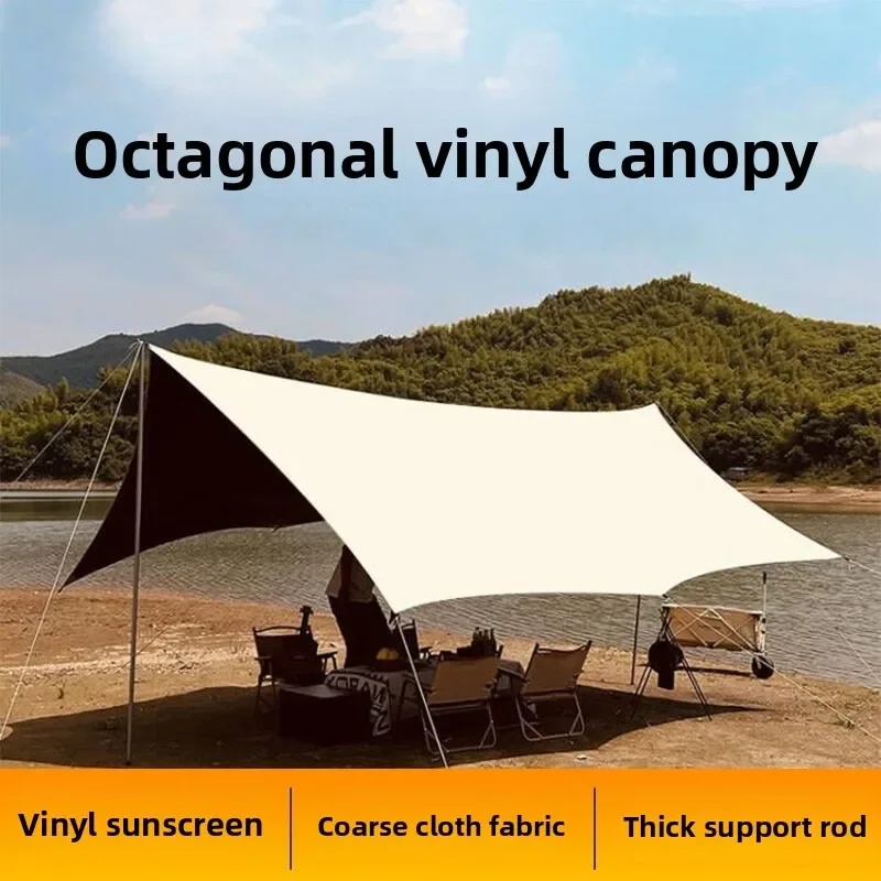 

Large Camping Tarp Waterproof Tent Outdoor Folding Portable Garden Awning Shade Ultralight Sun Shelter Camping Rain and Wind