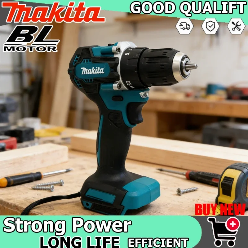 

Аккумуляторная бесщеточная дрель-шуруповерт Makita DDF487, компактная, с высоким крутящим моментом, LXT, с регулируемой скоростью, бесщеточный двигатель