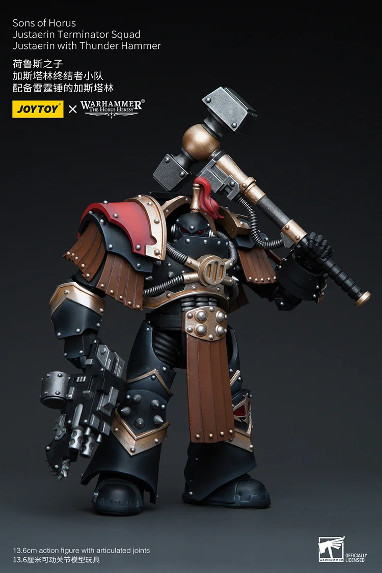 

JOYTOY Warhammer "The Horus Heresy"Sons Of Horus Justaerin Terminator Squad Justaerin With Thunder Hammer Action Figures Doll