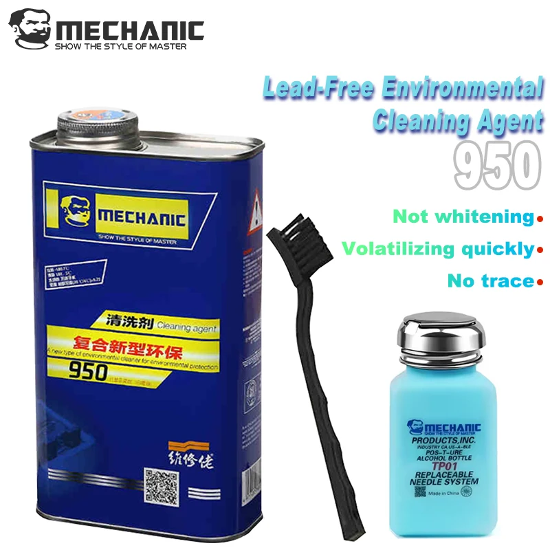

MECHANIC 950 750 г паяльная флюс, чистая жидкость, ремонт печатной платы телефона, обезжиривающее масло, очистительное средство, средство для удаления пятен с пайки