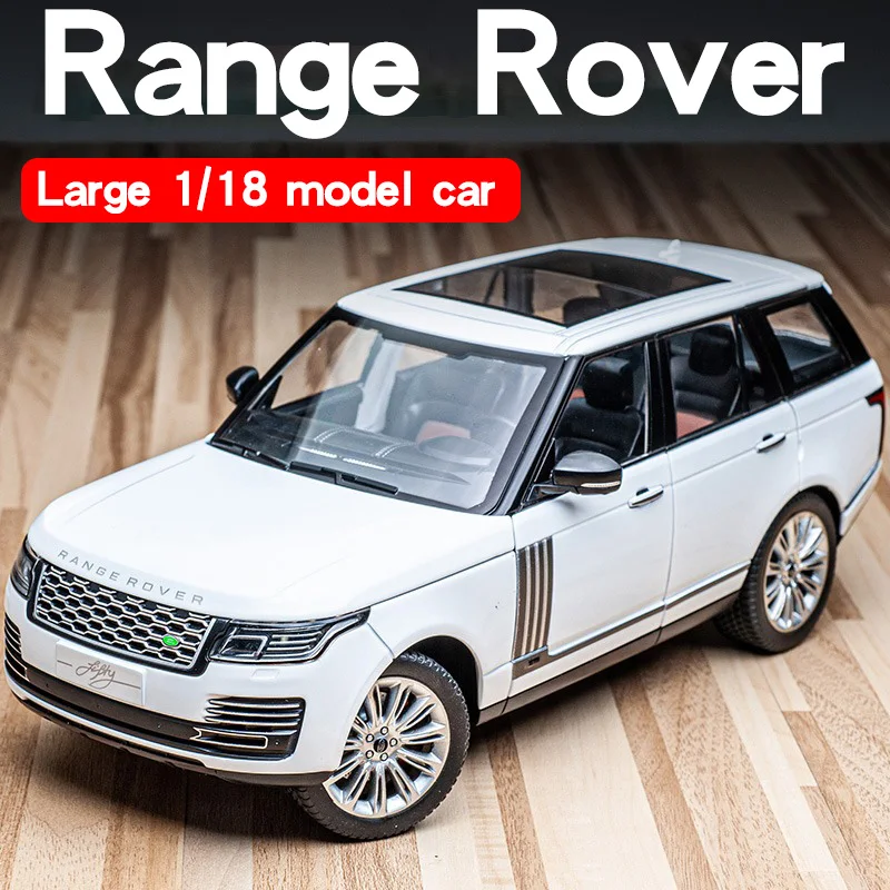 Grande 1:18 Land Rover Range Rover SUV lega Off Road Car Diecast Model Collect Hobby Model Ornaments Display madre giocattoli per bambini