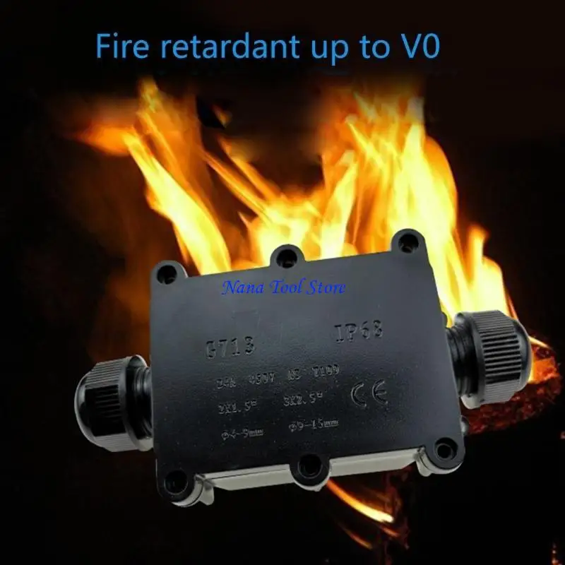 31GJ Outdoor External Electric Power Cord Box Waterproof IP65 Plastics Box Enclosure with Fixed Hole Coaxial Cable Connector