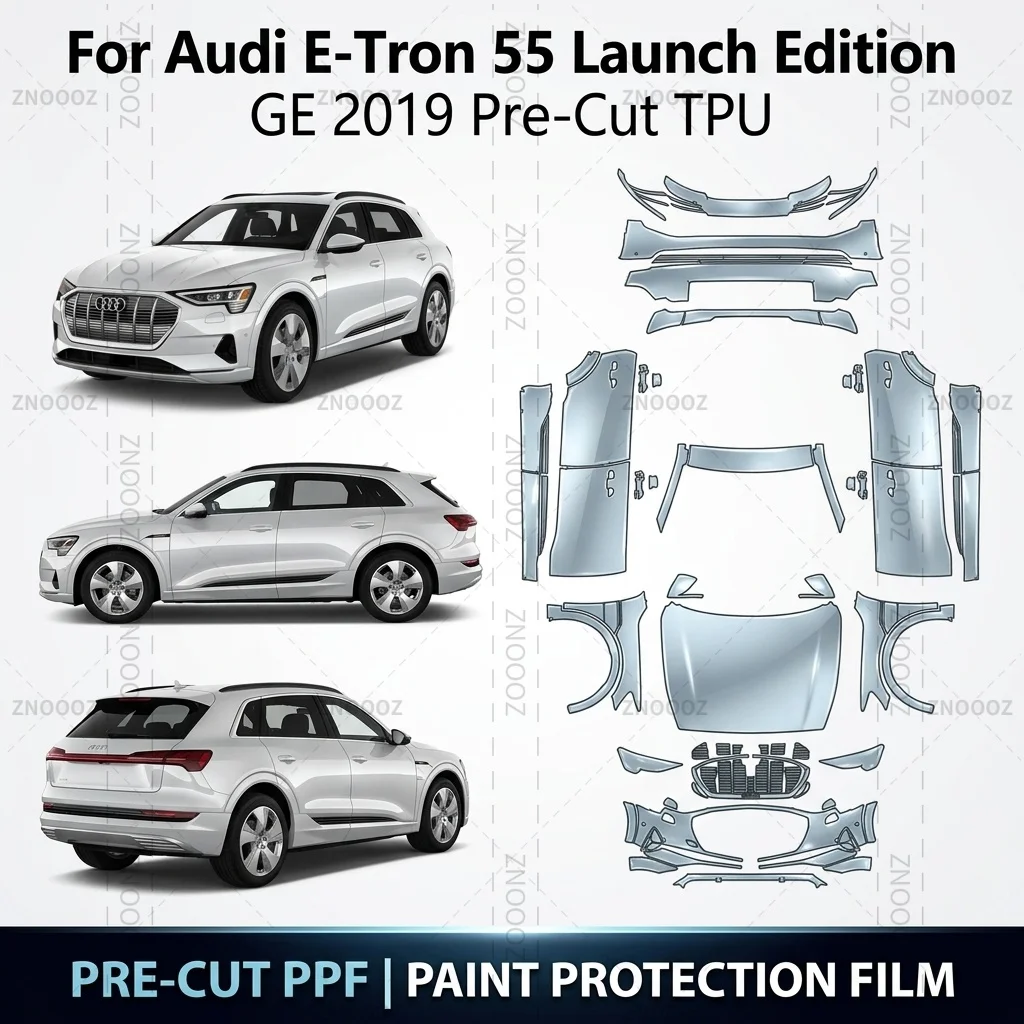 For Audi E-Tron 55 Launch Edition (GE) 2019 Pre-Cut TPU PPF Kit Self Healing Anti Full Vehicle Glossy Clear Matte Black