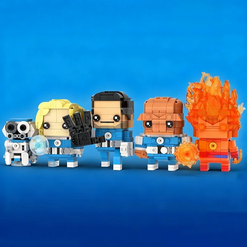 991 Uds. MOC cuatro fantásticos Brickheadz el primer modelo de bloques de construcción juguetes de arquitectura Idea creativa regalo de Navidad educación