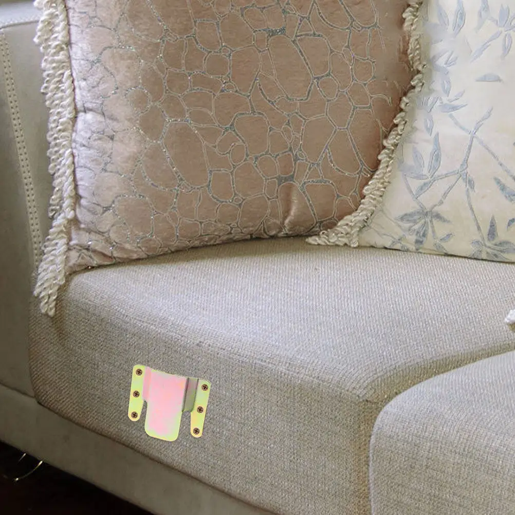 6Sets Sectional Sofa Connectors Sturdy Iron Material Smooth Design Sofa Connection Bracket Interlocking Sectional Clips