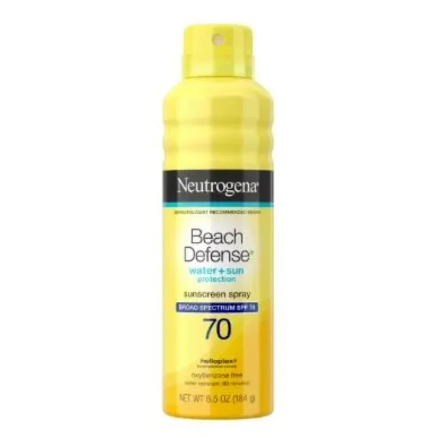 

Neutrogena Beach Defense Безмасляный солнцезащитный спрей для тела SPF 70 Солнцезащитный крем 6,5 унций