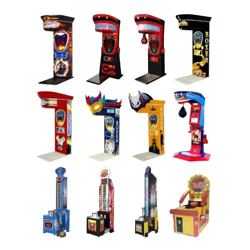 Wholesale New Kickboxer Coin Operated Electronic Training Vending Arcade Game Bag Punching Metal Boxing Machine Customized
