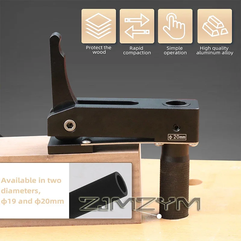Woodworking Desktop Quick Acting Hold Down Clamp Desktop Clip Fast Fixed Clip For Woodworking Benches 19/20MM Dog Hole Tool