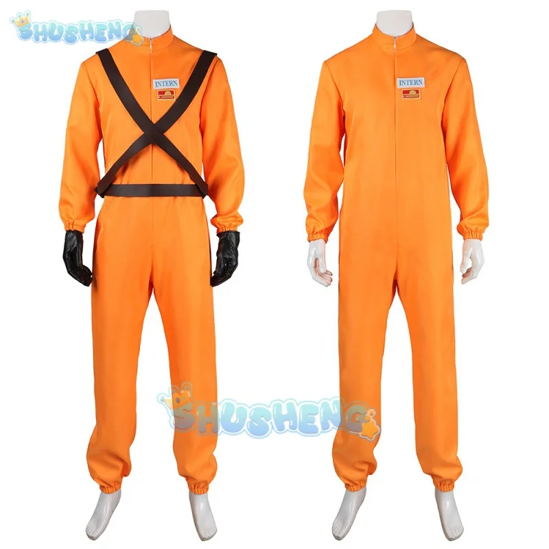 زي تنكري قاتل للبالغين ، زي برتقالي للحفلات ، ملابس مكياج للاعبي كوزبلاي