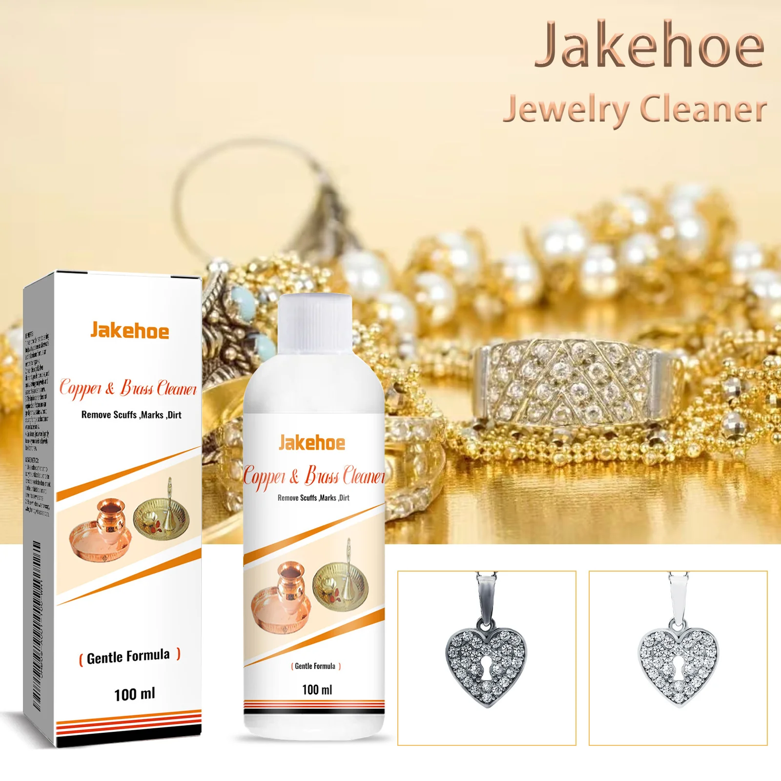 

Jakehoe 100ml Jewelry Cleaner Jewelry Cleaning, Stain Removal, Oxidation Prevention, Blackening, Jewelry Maintenance Cleaner