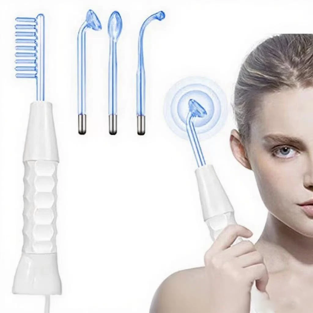 Aparelho de eletroterapia facial 4 em 1, estimulação muscular eficaz para rejuvenescer e tonificar o rosto.