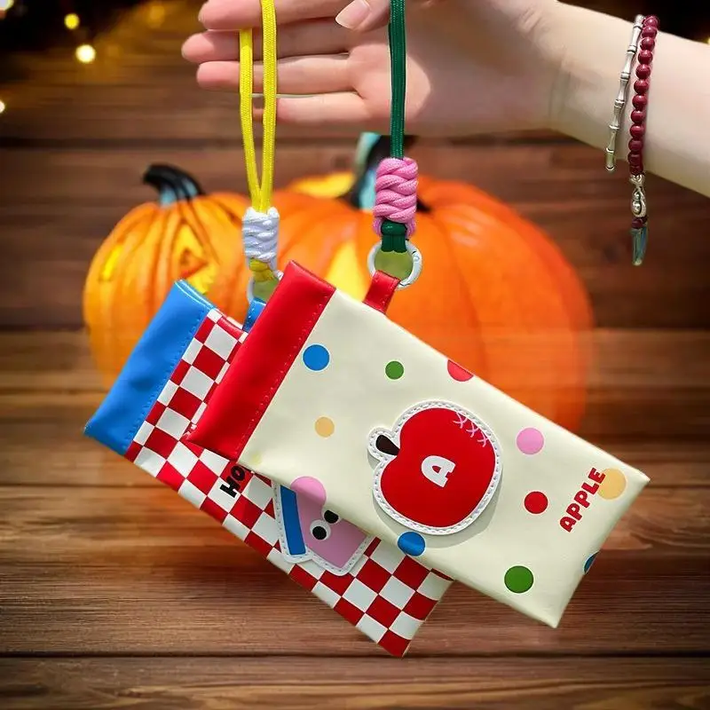 กระเป๋าใส่แว่นตาพกพาพร้อมสายคล้องคอ กระเป๋าใส่แว่นกันแดดสำหรับกิจกรรมกลางแจ้ง ฝาปิดอัตโนมัติ ทำจากหนัง PU