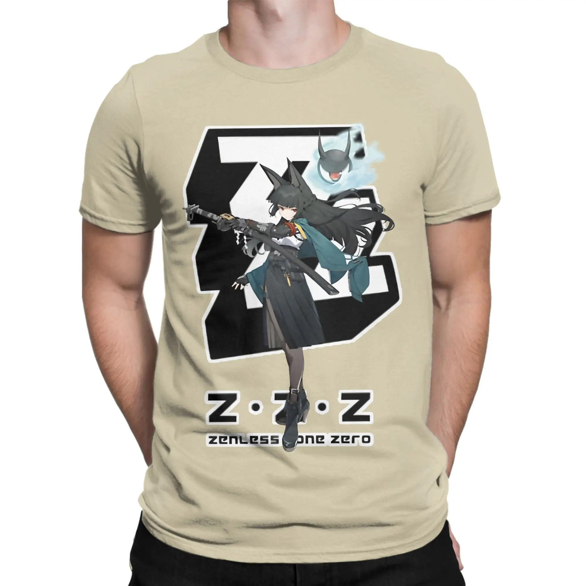 Men's HOSHIMI MIYABI from ZENLESS ZONE ZERO T Shirts  100% Cotton Clothes Leisure Short Sleeve Crewneck Tee Shirt New  T-Shirts