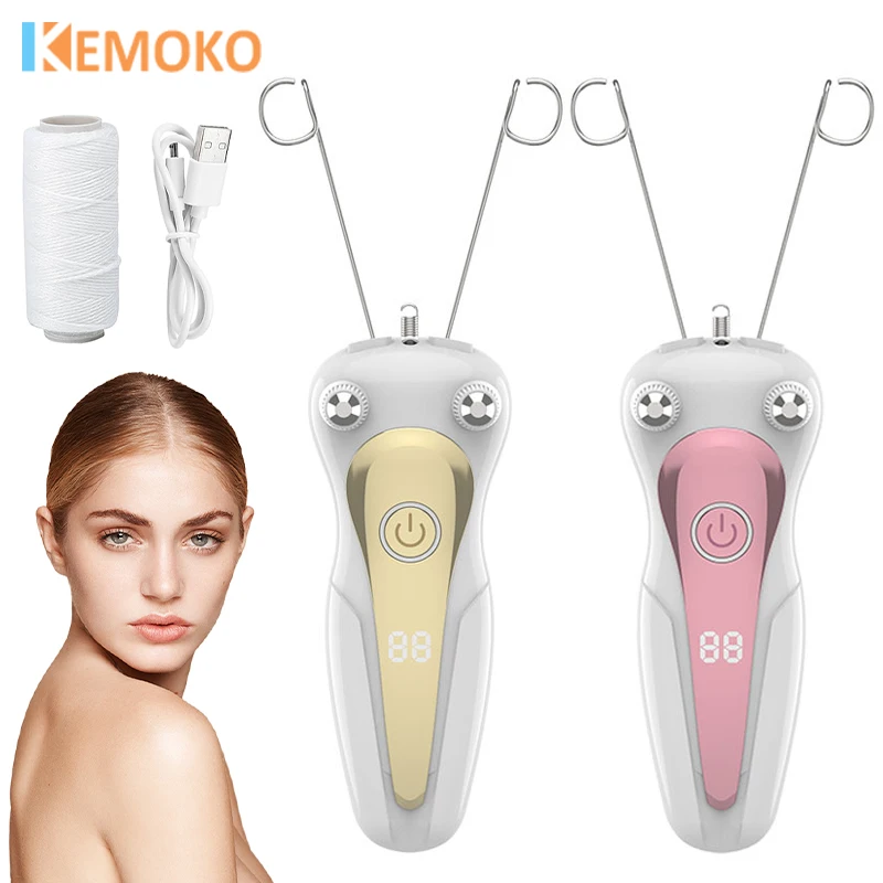 

Electric Cotton Thread Epilator Facial Body Hair Removal Shaver Trimmer Women Neck Lip Chin Arm Leg Hair Shaver Beauty Epilator