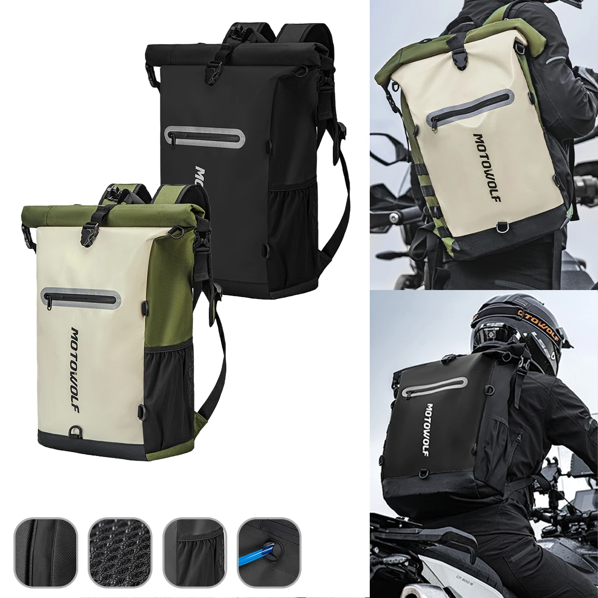 

Motorcycle Backpack Light Sports Basketball Large Capacity Outdoor Waterproof Travel Hiking Wild Cycling Bag