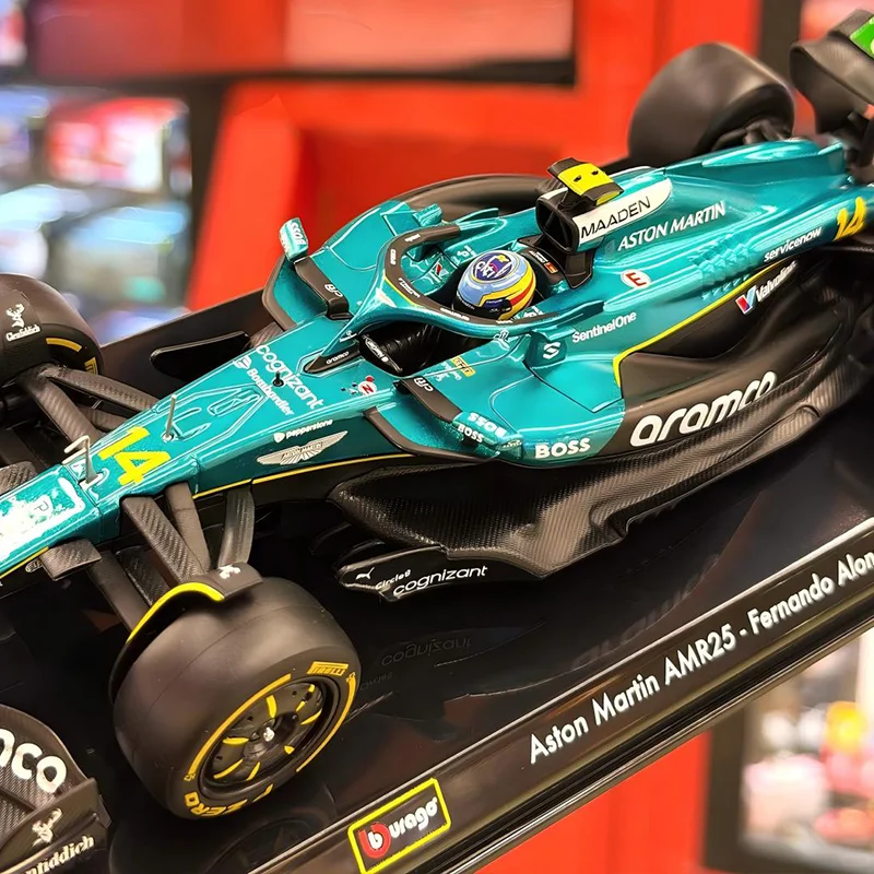 Bburago 1:24 Aston Martin AMR25 #14 Fernando Alonso 2025 F1 Race