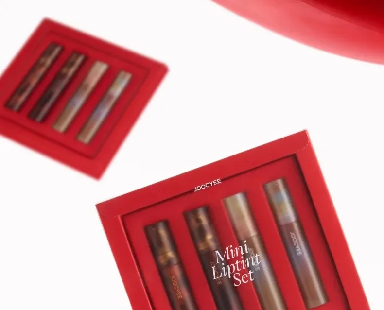 Joocyee fermented amber shell MINI lip glaze gift box retro lipstick ink lip mud mirror milk coffee water gloss lip mud