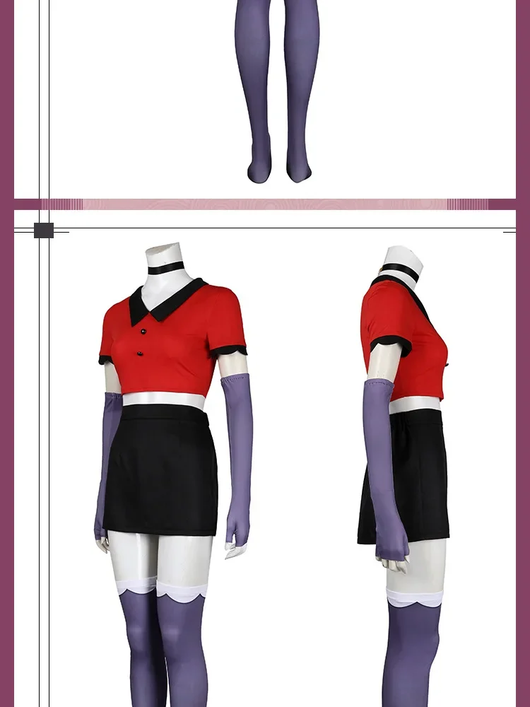 Vaggie Cosplay Costume, Anime Uniform, Hazbin imbibé, Halloween Party, Hotel Carnival Uniform Costumes, Cos Disfraz Mujer Adulta