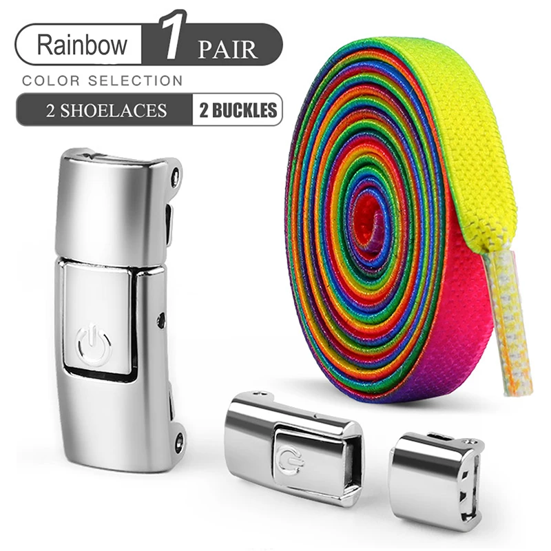 8mm Geen Stropdas Veters Druk Lock Schoenveters Zonder Stropdassen Elastische Veters Sneaker Kids Adult Verbrede Platte Schoenveter voor Schoenen - afbeelding 1
