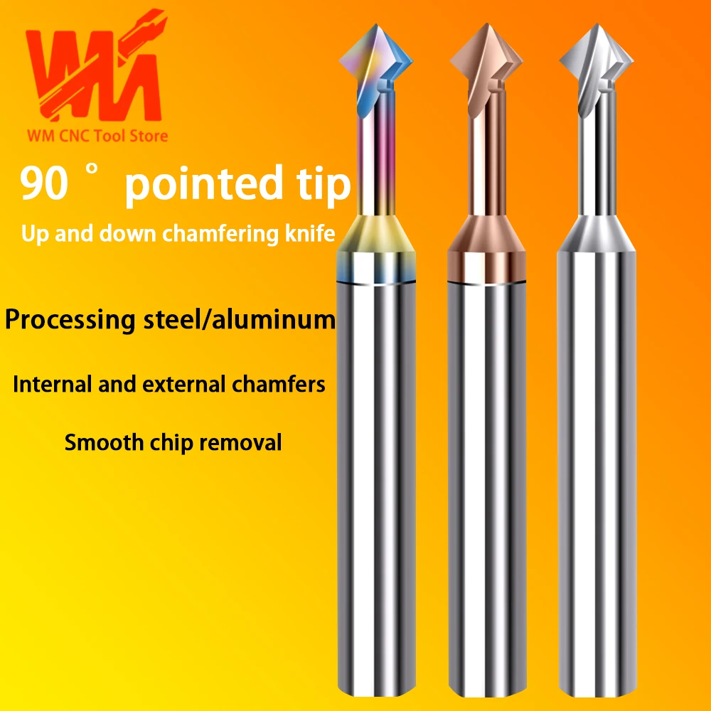 

90 degree hard alloy chamfering knife diagonal T-shaped chamfering knife small hole machining 1.5-12.0