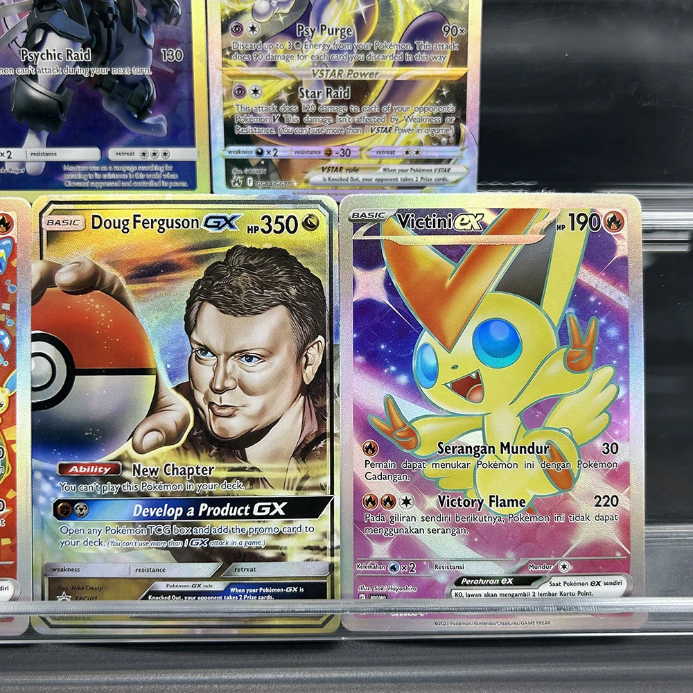 DIY PTCG-verzamelkaart Mewtwo Vstar GG044/GG70 Crown Zenith: Galarische galerij Holo TCG-foliekaart Brekingskleur Flash-geschenken