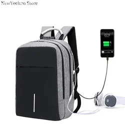 비즈니스 노트북 배낭 방수 다기능 가방, 15.6 인치 USB 충전 책가방, 캐주얼 옥스포드 천 배낭