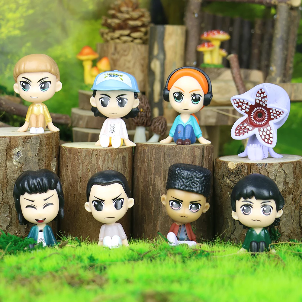 8 verschiedene Stranger Things Figuren: Eleven, Dustin, Barb, Steve, Demogorgon Actionfiguren Spielzeug Geburtstagsgeschenk