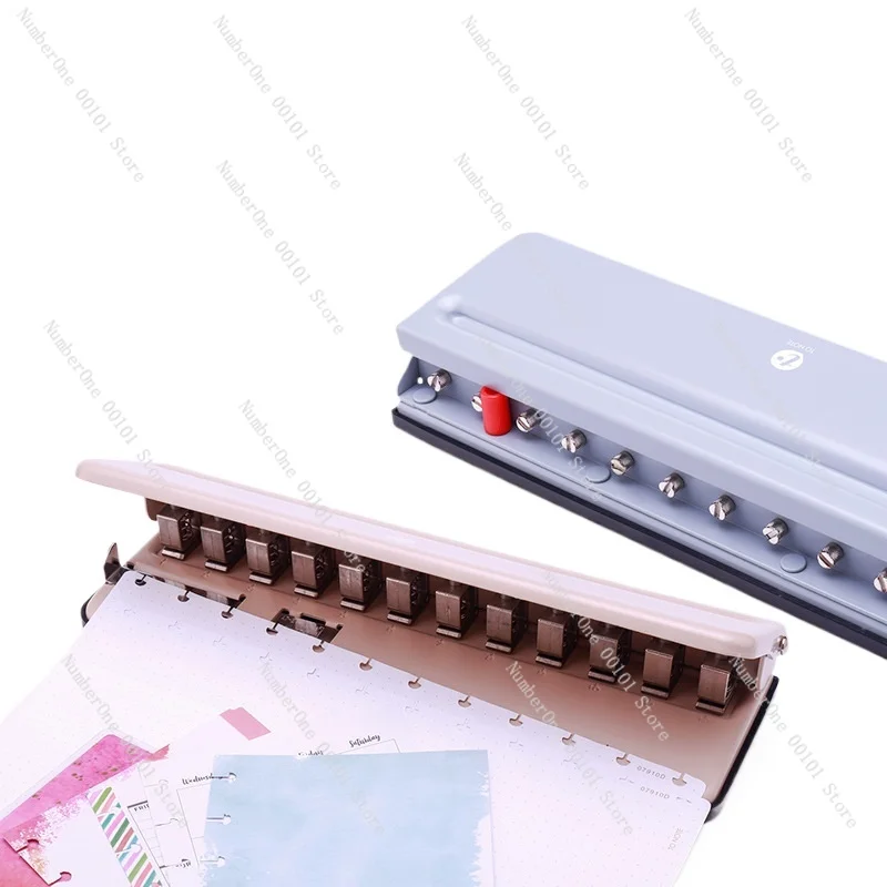 

991l Mushroom Hole Tonote Hand Punch 12 Hole Notebook Loose Leaf Puncher Creative Notes