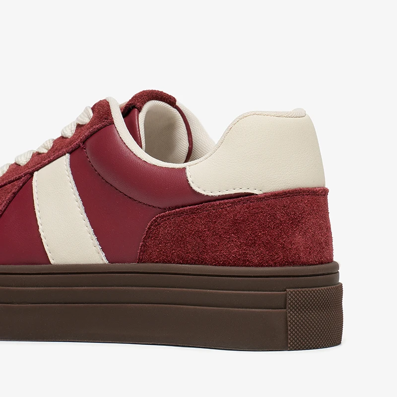 BEAUTODAY Trainning Sneakers Women Cow Suede Leather Lace-up Patchwork Thick Sole Ladies Vulcanize Shoes Handmade 29918 - Image 5