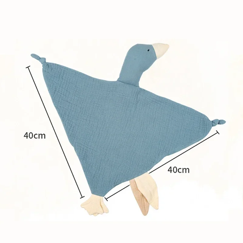 الطفل مهديء استرضاء منشفة مريلة لينة الحيوان أوزة دمية عضاضة الرضع الراحة النوم التمريض الحضن بطانية اللعب #5