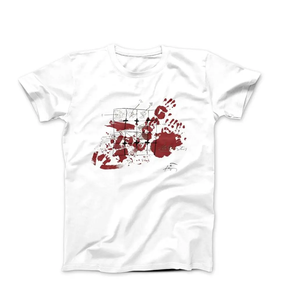 Antoni Tapies Grid Pattern And Pencil On Reds (1974) Art T-shirt High Quality 100%Cotton Short Sleeve