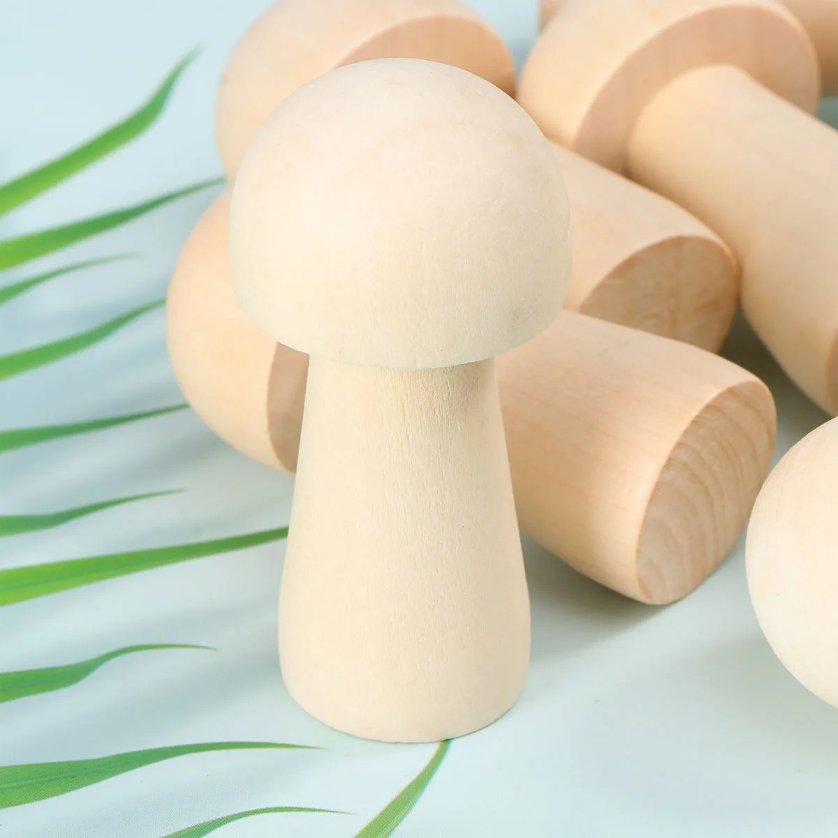 10개입 나무 버섯 모양 조각 DIY 그래피티 장식품 어린이용 홈 데코 85mm 상상력 및 실습 능력 발달