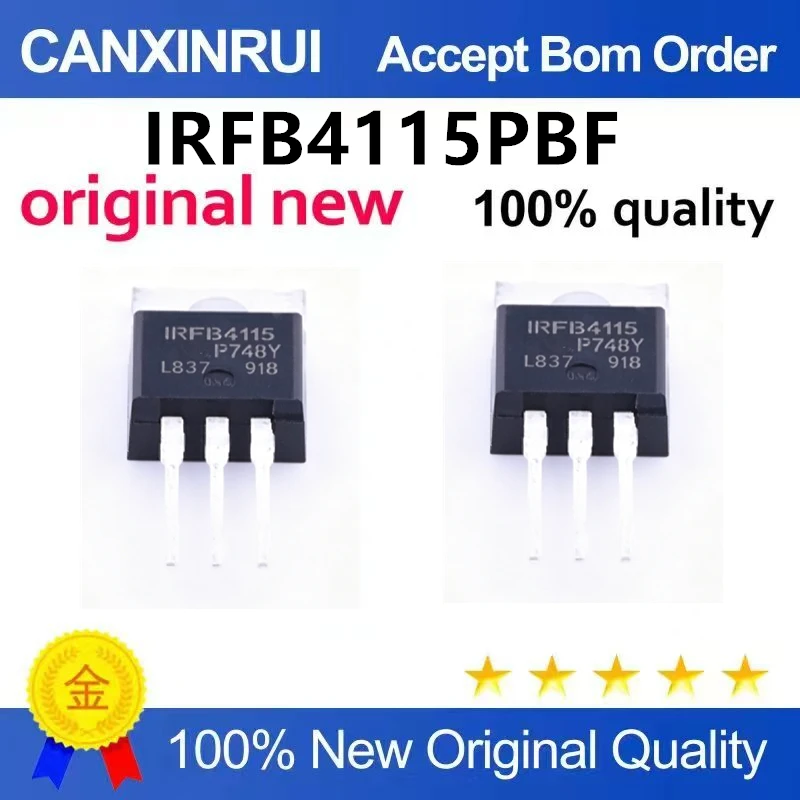 （5pcs-10pcs）Original genuine IRFB4115PBF TO-220 N-channel 150V104A direct insertion MOSFET field-effect transistor