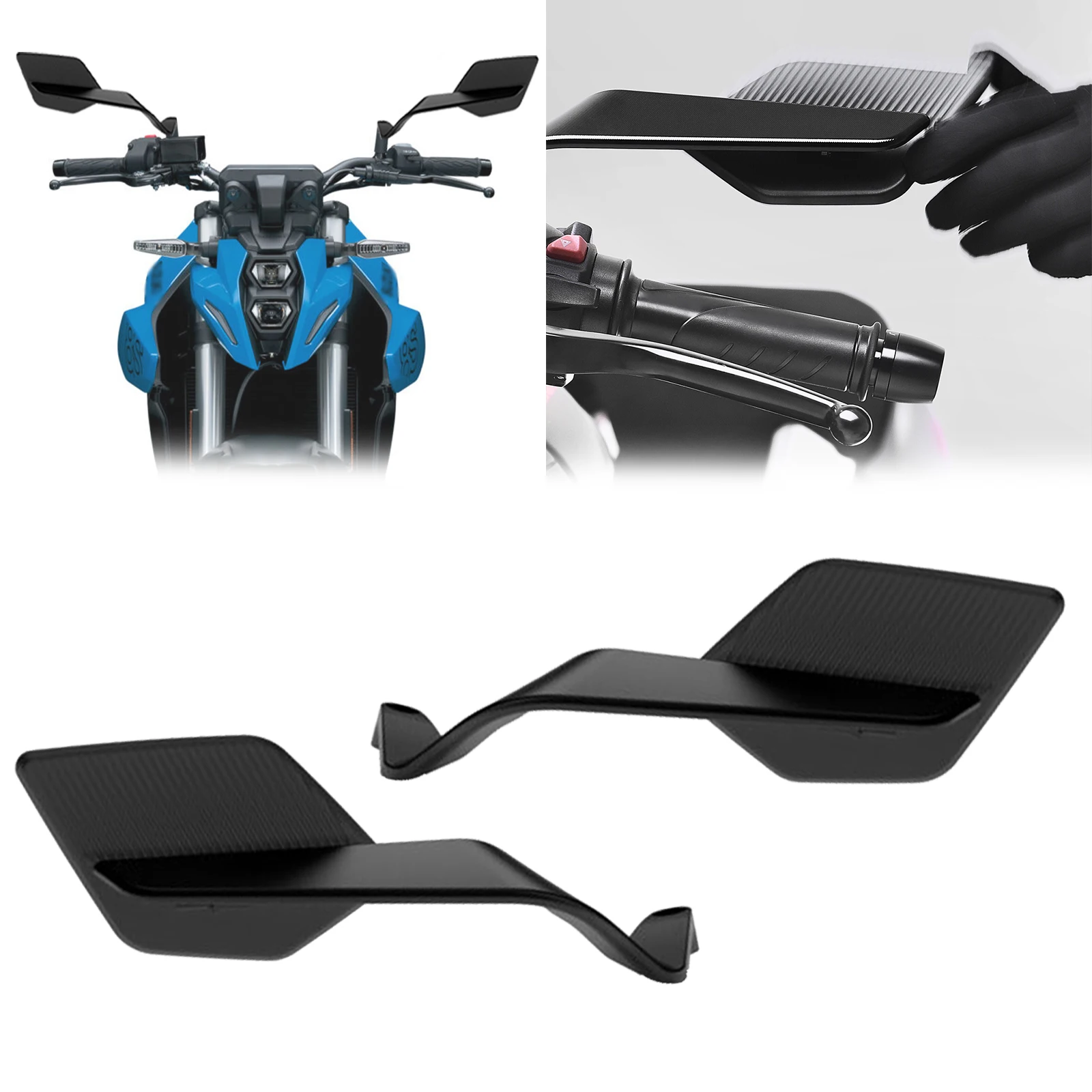 

For GSX 8S GSX-8S 2023-2025 new rearview mirror street car adjustable invisiblemirror fixed wing rotating side mirror gsx8s