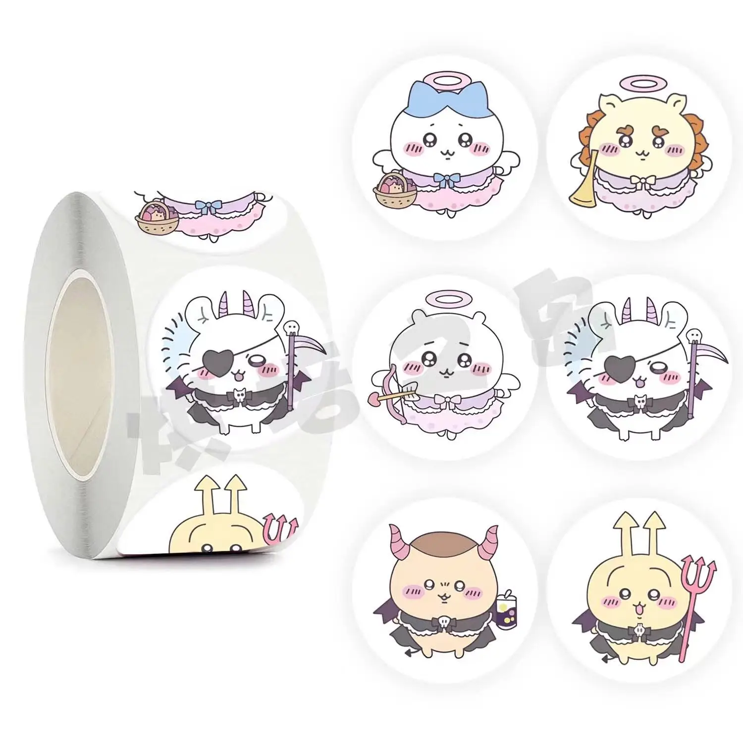 

500 Stickers/roll Cartoon Anime Chikawas Cute Stickers hachiware usagi Account Decoration Gift Packaging Angel Demon Series