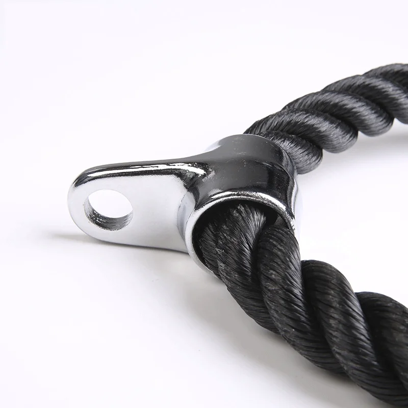 Bicep Tension Rope Fitness Equipment Accessories Nylon Double Rope Steel Buckle Rubber Plastic Tricep Tension Rope