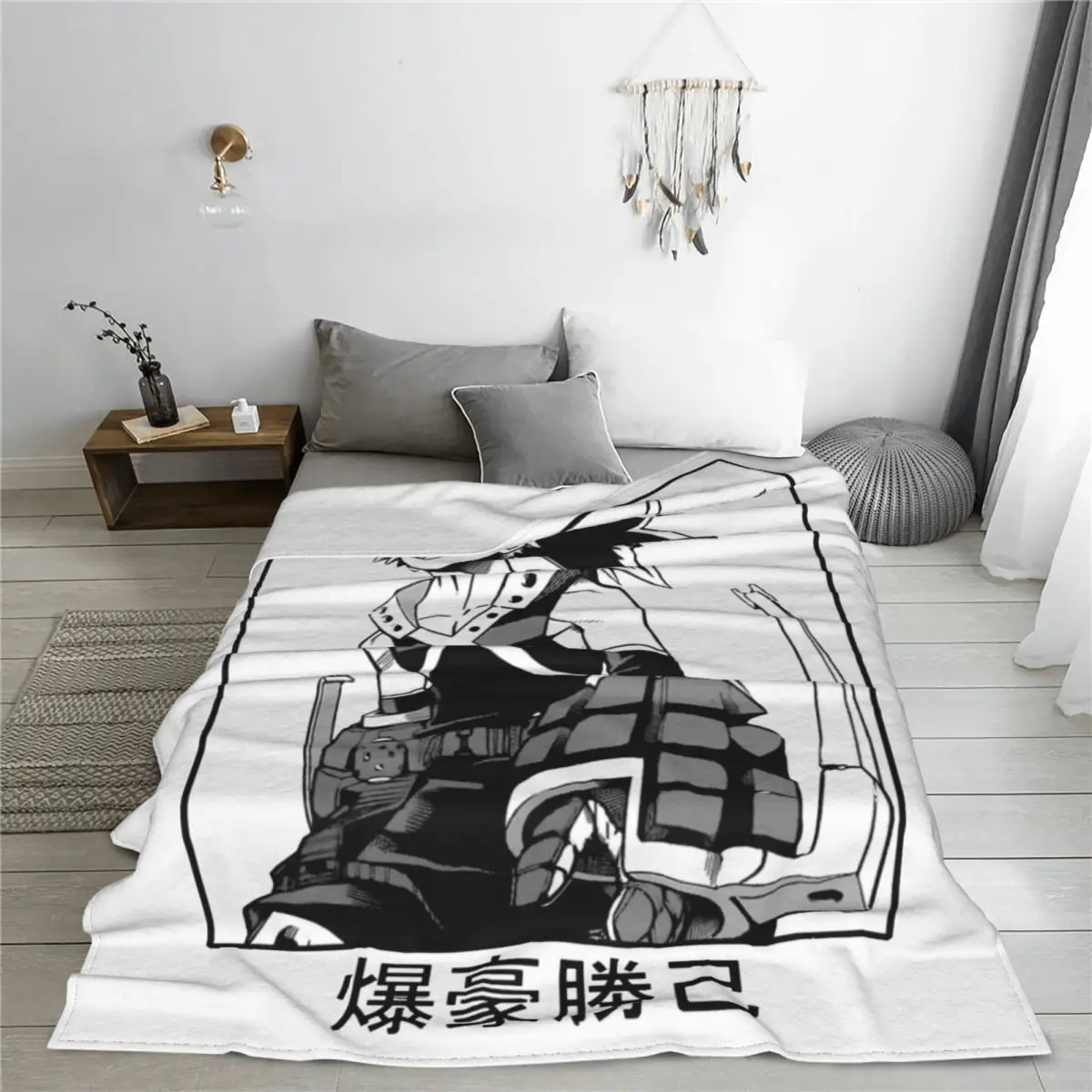 Katsuki Bakugo Blanket My Hero Academia Fuzzy Novelty Soft Throw Blanket for Home Restaurant Summer