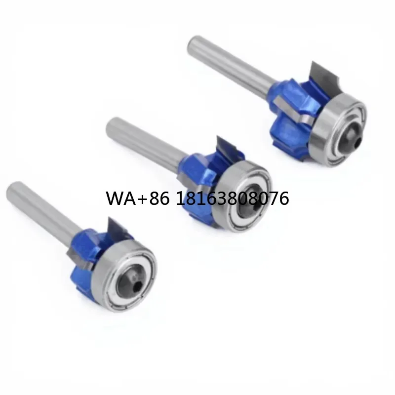 4-Flute Round Corner Router Bit, Edge Banding Radius Trimming Bit for Woodworking R-Chamfer & Edge Profiling