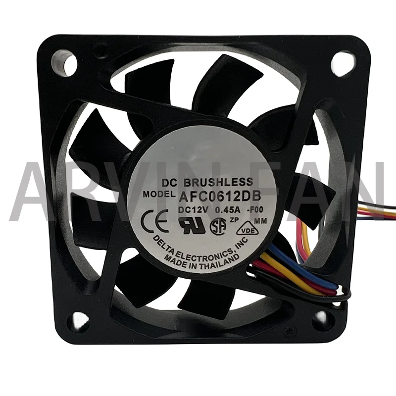 Original AFC0612DB-F00 60x60x15mm Cooling Fan, 7200 RPM, 29.24 CFM, 47.5 dBA PWM 4-pin Connector