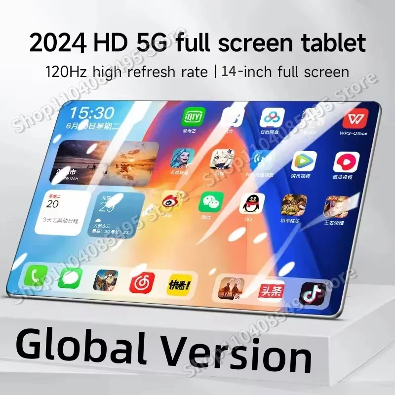 2024 Global Version Original IPad Air Pro Tablet 14inch HD 4K Android 14 16GB+1TB 20000mAh 5G Dual SIM Bluetooth WiFi GPS Tablet