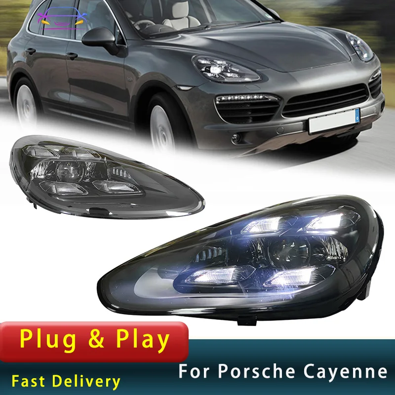 

Car Head Light For Porsche Cayenne 2011-2018 958.1 958.2 LED Lens Upgrade 9Y0 Style Head Lamp Assembly Auto Accessories